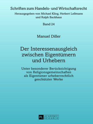 cover image of Der Interessenausgleich zwischen Eigentümern und Urhebern